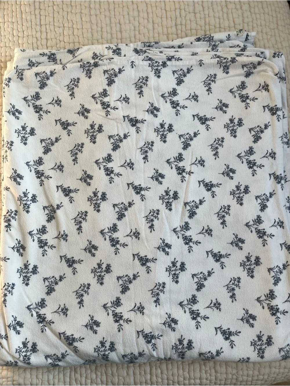 Garnet Hill cozy vintage floral flannel duvet cover